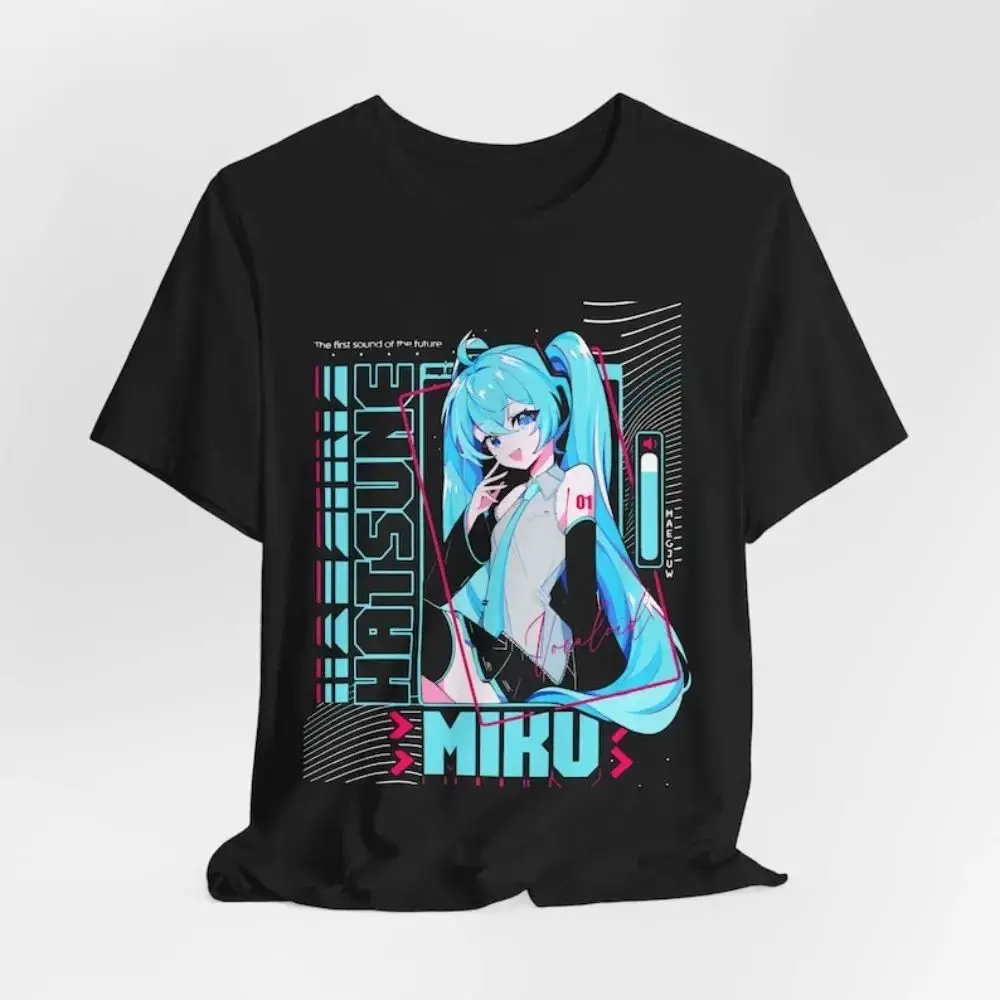 サイバーウィメンズ-ネオンボーカロイド-アニメ-tシャツ-クリーンフィットスタイル-aスリーブ-リネン生地-レディースファッション-サマートップ
