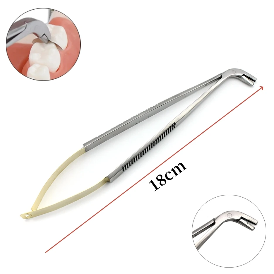 1pcs Dental Matrix Plier Stainless Steel Plier Metal Matrics Band Forceps Placement Resin Clamping Ring Clip Lab Tools