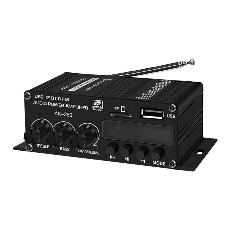 

A17Z New AK-350 Class-AB Home Power Audio Amplifier Sound Bluetooth Digital Amplifier Car 2 Channel Hifi Stereo AMP