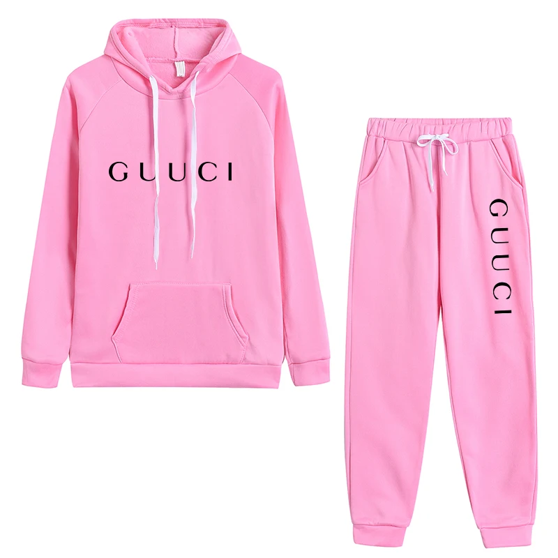 Womens Tracksuit Fashion Casual Hooded Sweatshirts Suit Clothing High Quality Hot Sales Autumn Winter Trend Jogging Pants Sets