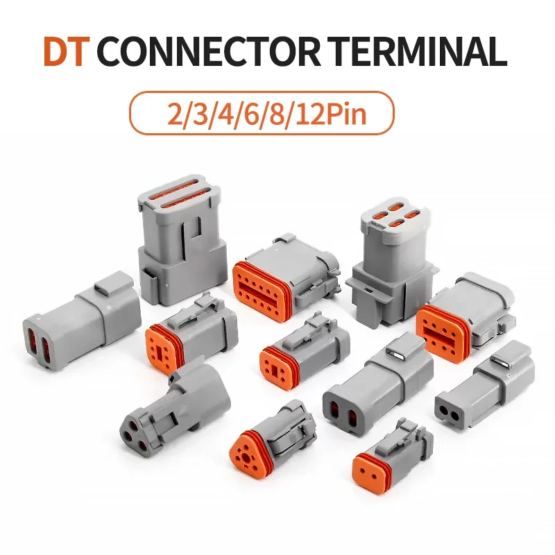 

10Sets Deutsch DT Connector DT06-2S/DT04-2P 3P 4P 6P 8P 12P Waterproof Electrical Connector For car Motor