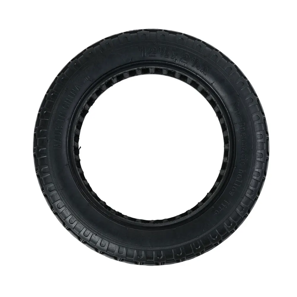 

Solid tire 12 5 by 2 25 for wheelchair rubber material with puncture resistance strong grip and non slip tread pattern