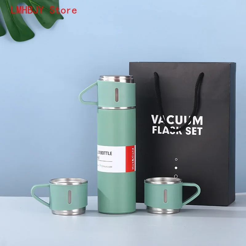 LMHBJY New 304 Stainless Steel Thermos Bottle Three Portable Business and Office Water Bottles Fashion Gift Water Cup