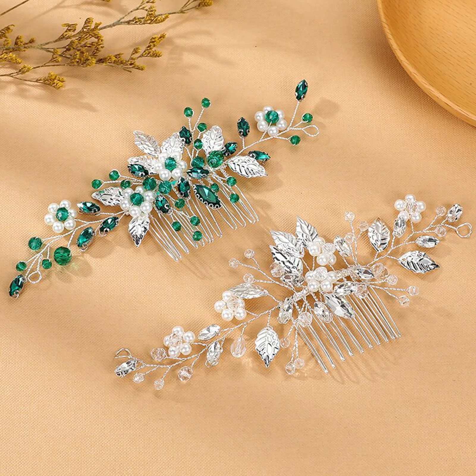 

Trendy Hair Comb Pearl Headdress Wedding Hair Accessories Bridal Flower Hair Comb Woman Tiara Prom Handmade Hair Ornaments