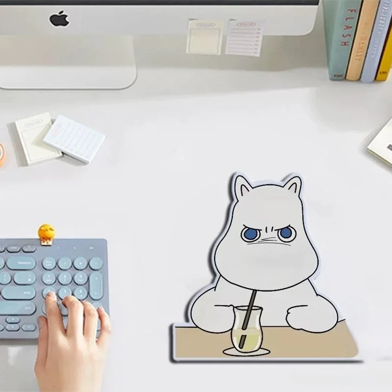 Cute Hippo Moomin Cartoon Diatom Mud Personality Mouse Pad Waterproof Non-slip Laptop Portable Creative Shaped Mouse Pad view 4