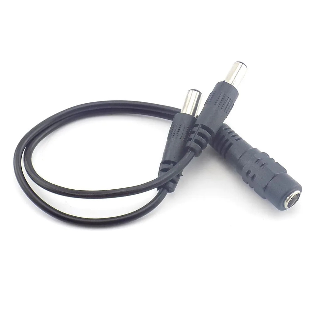 5.5mm*2.1 DC 12V 1 Female To 2 Male Way Connector Splitter Plug DC Power Supply Extend Cable For Camera Led Strip Light L19