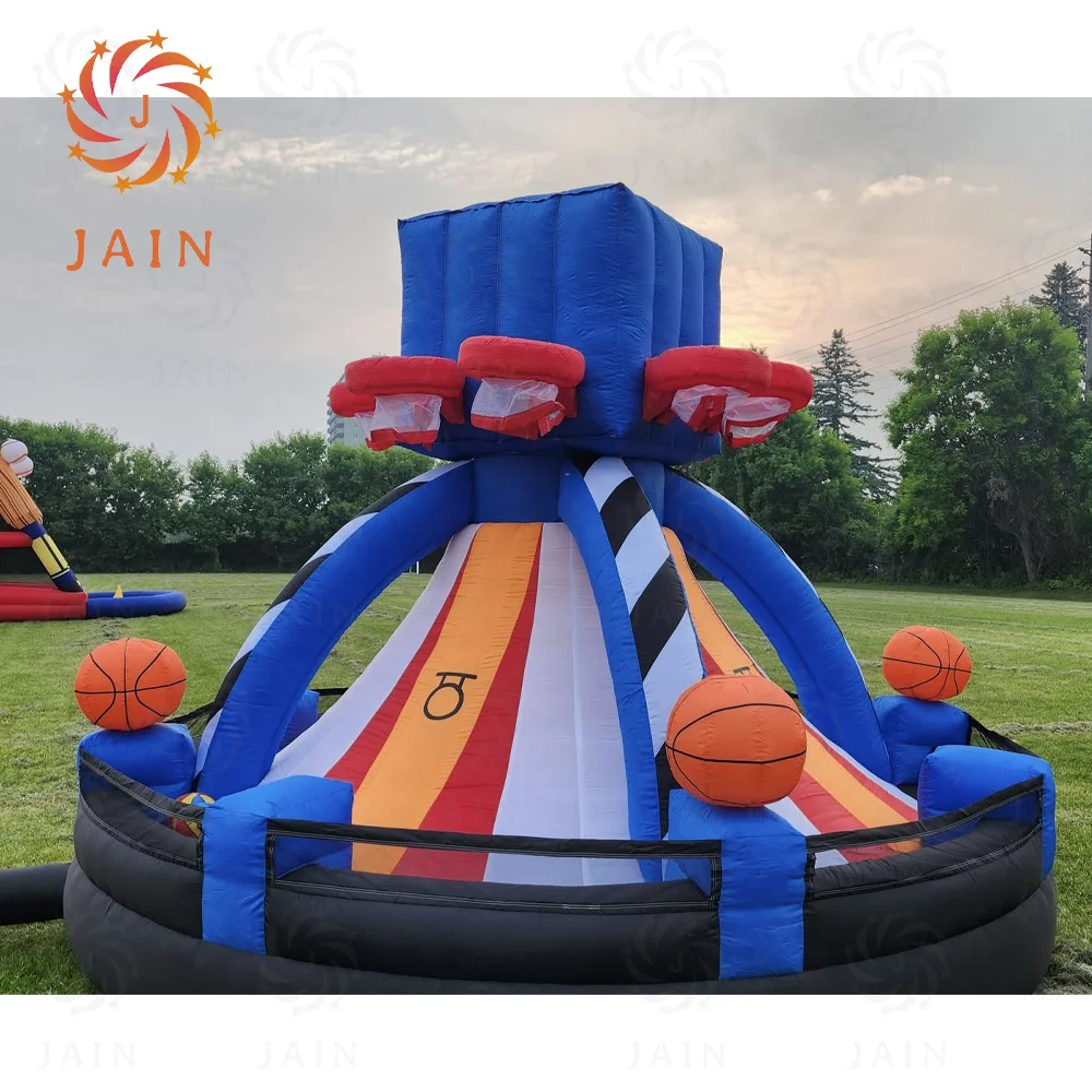 

JAIN Inflatable Basketball Shoting Games With 2 Basketballs Outdoor Interactive Carnival Game Toys For Outdoor/Indoor Party