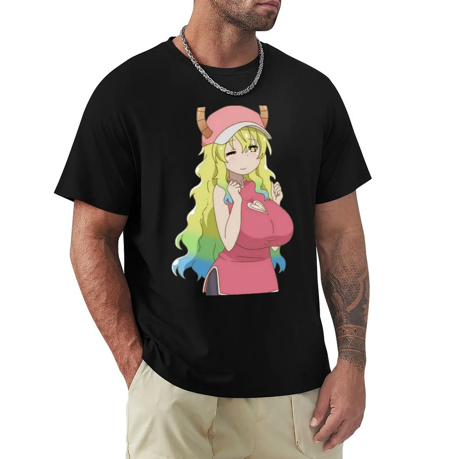 

Kobayashi-san Chi no Maid Dragon Lucoa T-shirt hippie clothes animal prinfor boys mens graphic t-shirts hip hop