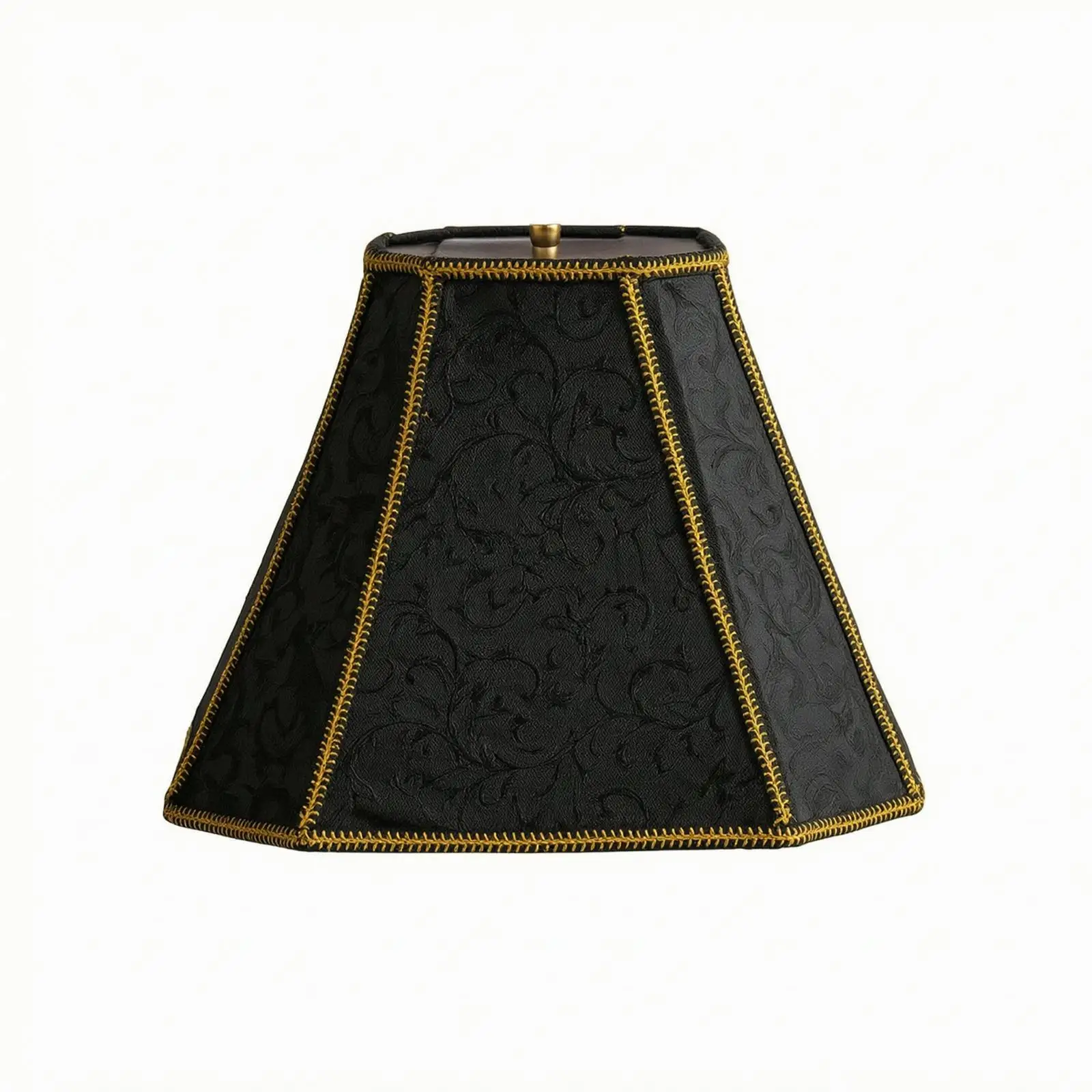 European Style Fabric Floor Lamp Shade with Gold Trim for Living Room Bedroom Hotel Decor