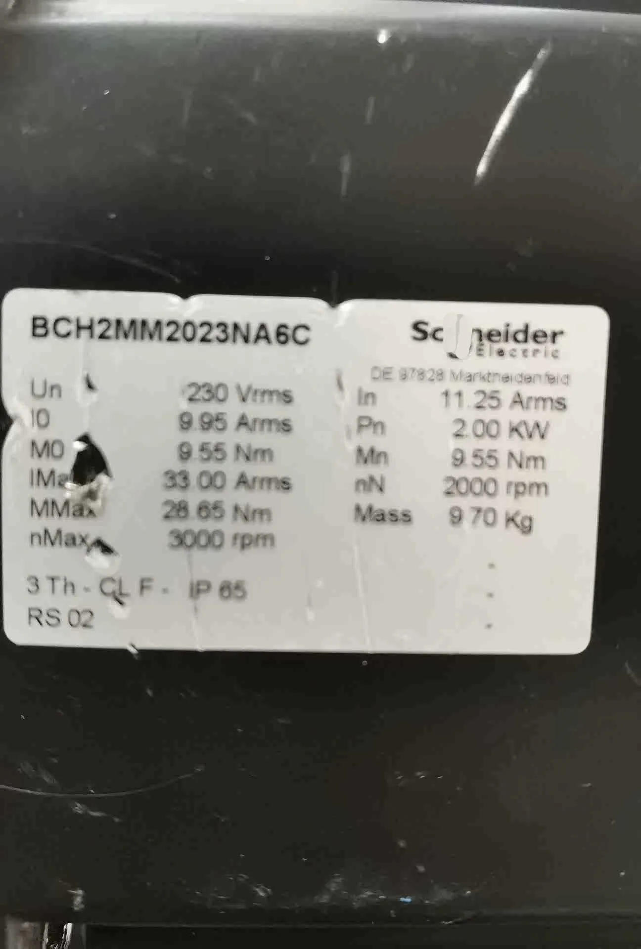 LXM26DU20M3X BCH2MM2023NA6C Серводвигатель для Schneider