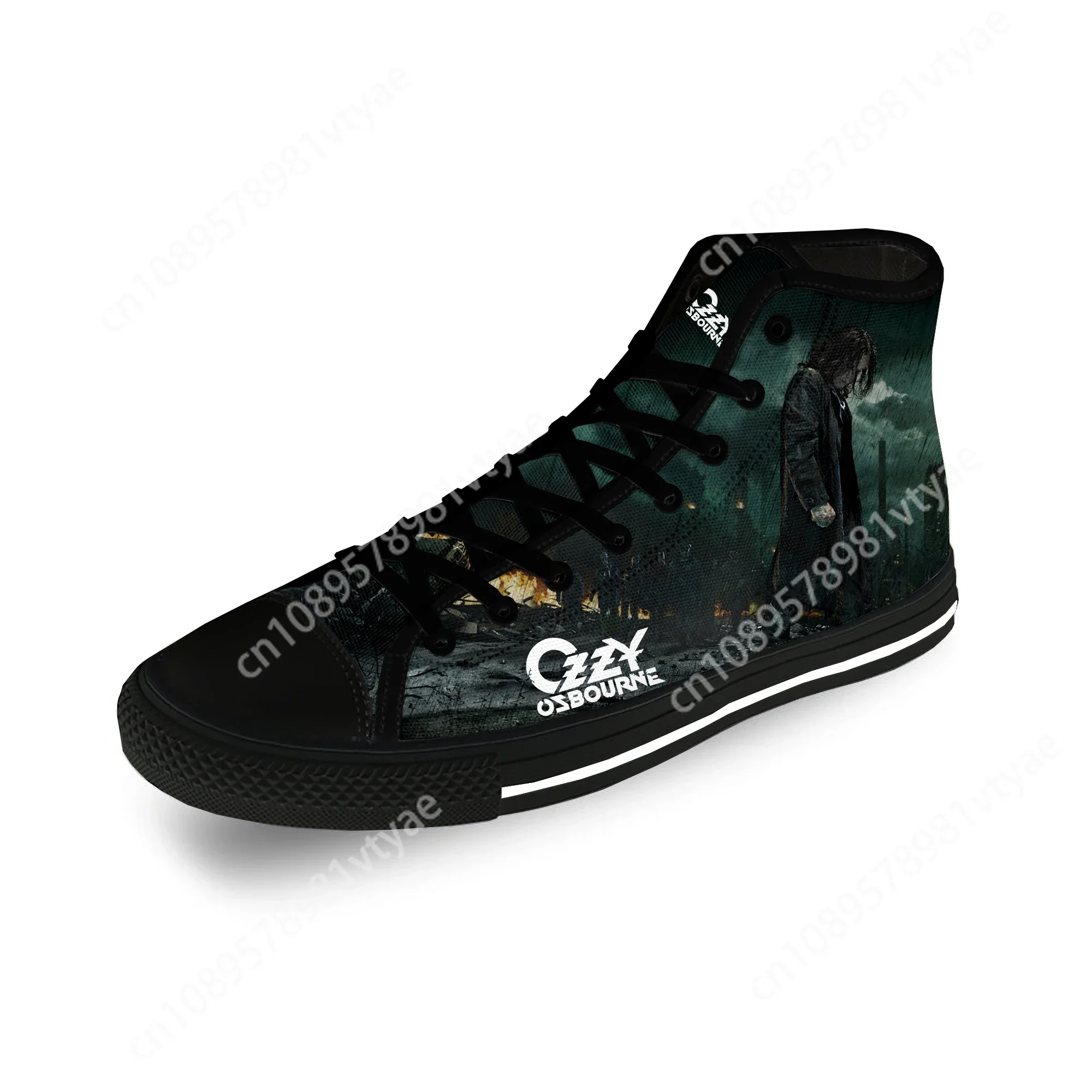 Osbourne Rock Singer Ozzy Heavy Metal Casual Cloth 3D Print High Top Canvas Shoes Men Women Lightweight Breathable Sneakers