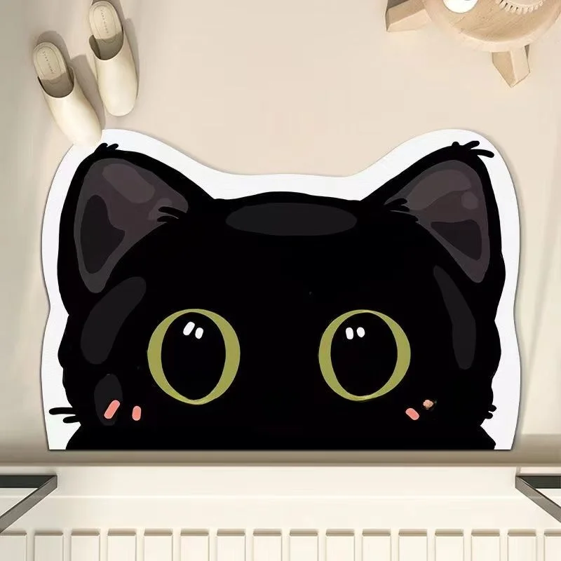 

Водопоглощающий коврик для ног Batoom Mat для домашнего использования Qui Dry, противоскользящий, милый мультяшный коврик, современный простой силиконовый коврик...