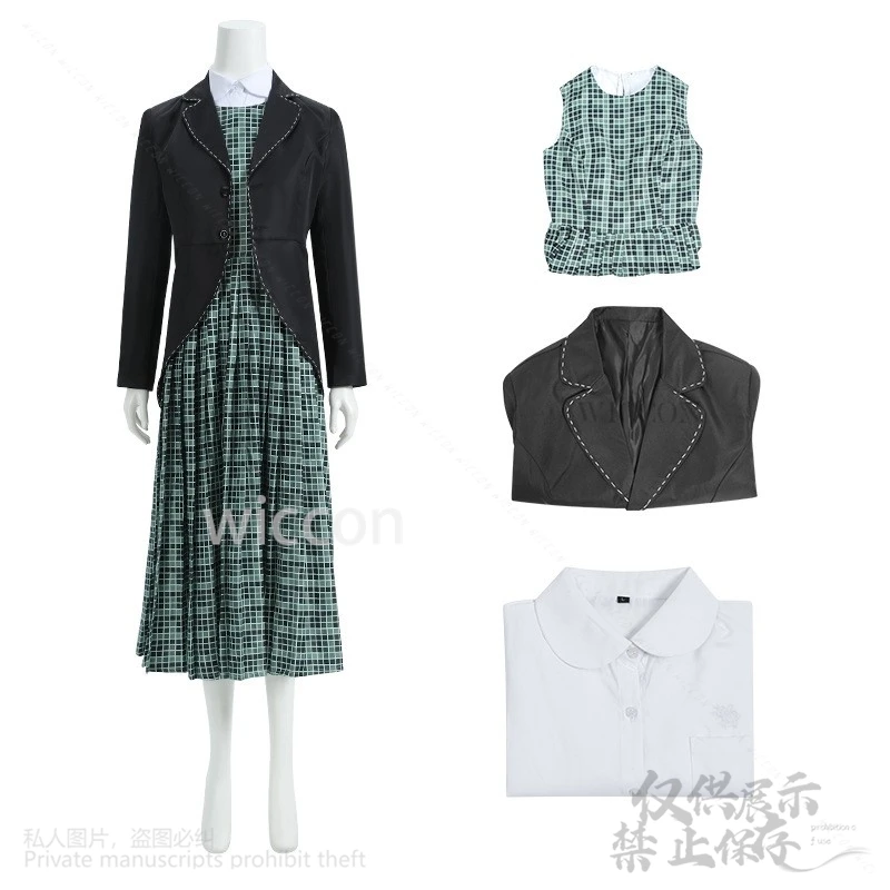 Conjunto de vestido y abrigo de Cosplay para mujer, traje de Cosplay de Anime, película de terror, Beetl 2, Lydia, uniforme, juego de rol para fiesta de Halloween, Lolita