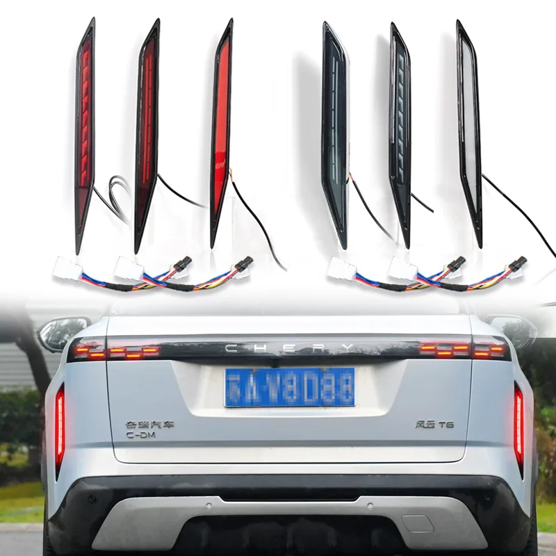 

car bumper tail light Chery Fulwin T6 taillight LED Reflector 2023~2025 car accessories Taillamp Chery Jaecoo J7 fog lamp