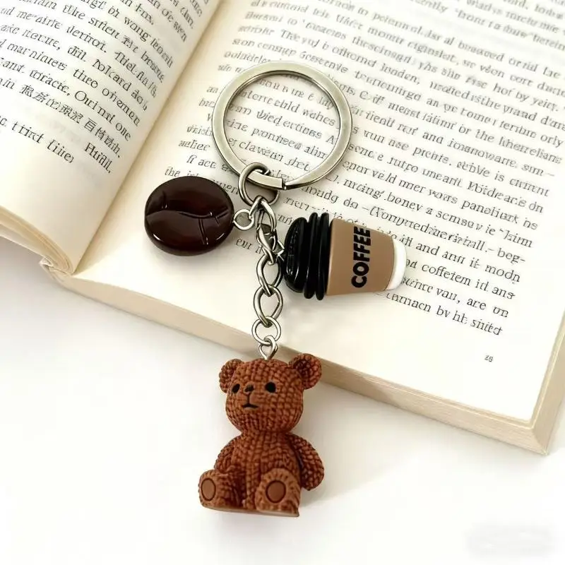 Charm Cartoon Animals Backpack Hanging Piece Cute Three Dimensional Little Bear Pendant Keychain Personality Bag Accessorie