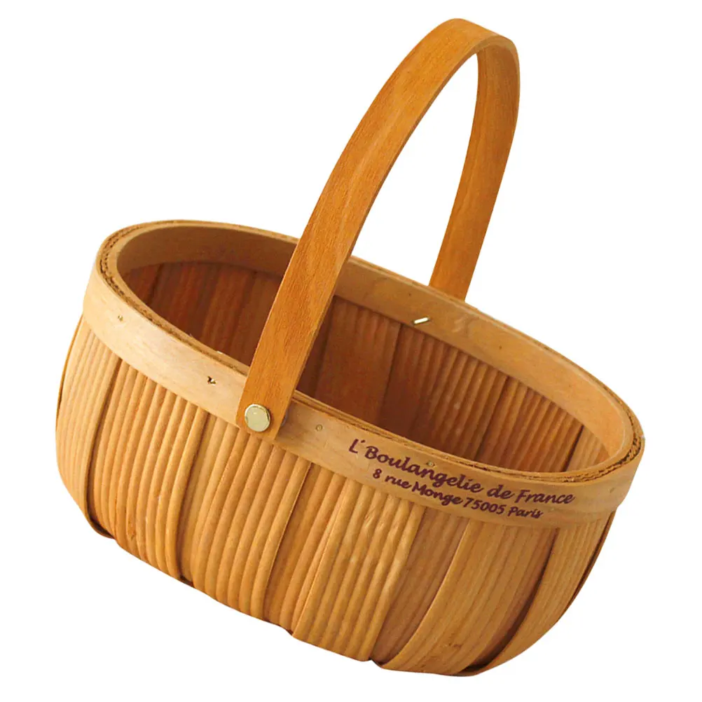 

Bamboo Weaving Woven Basket Rattan Farmhouse Fruit Woven Handmade Fruit Container Multi-functional Container