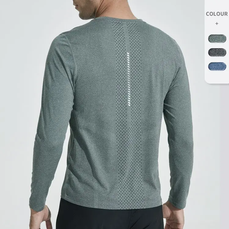 

High Elasticity Men's Running shirts Compression Shirts Bodybuilding Sports Tights Long Sleeves Exercise Workout Fitness