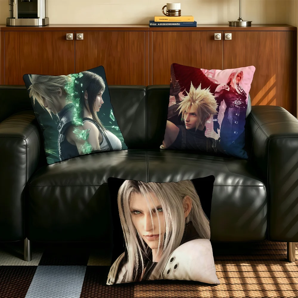 Game F-Final F-Fantasy cushion cover Comfortable Decorative For Bedroom Living room Dormitory Picnic and Holiday Decoration