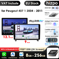 Hizpo 2K Screen Wireless Apple Carplay Android Auto for Peugeut 407 1 2004 - 2011 Car Infotainment Multimedia Player GPS Stereo
