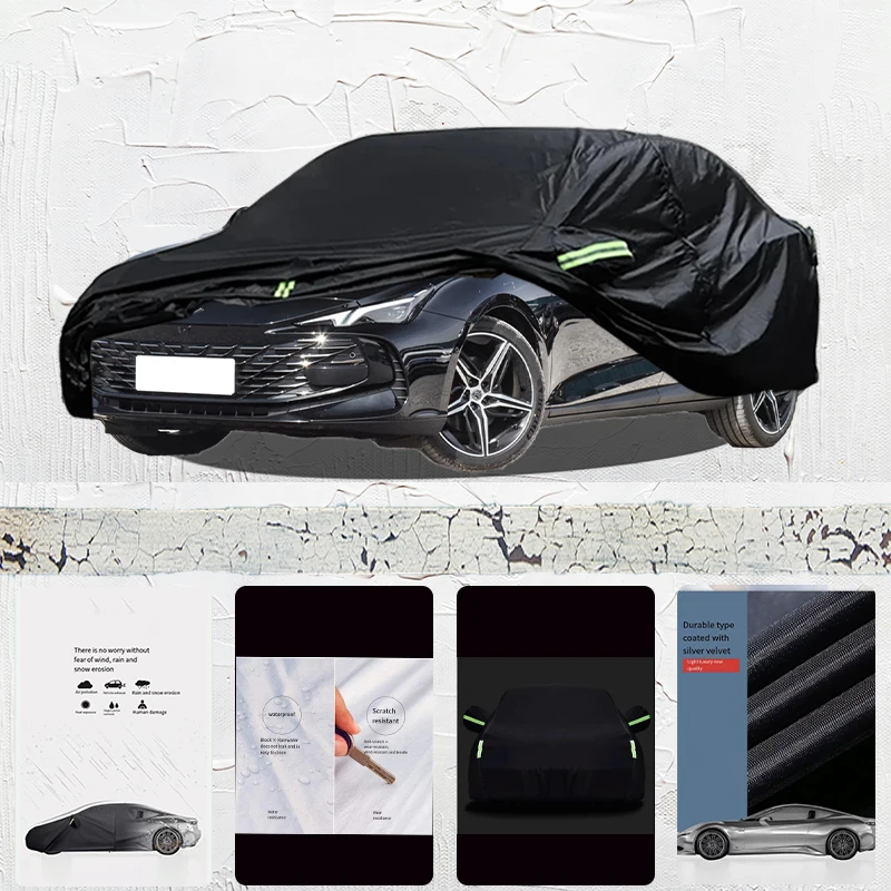 

For MG 7 Anti-UV Sun Shade Rain Snow Resistant Dustproof Black cover Car umbrella Full Car Cover Outdoor Protection