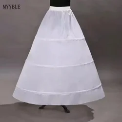 2026 MYYBLE Cheap White Women Wedding Petticoats 3 Layers Steel Ring Elastic Waistband Wedding Accessories Underskirt