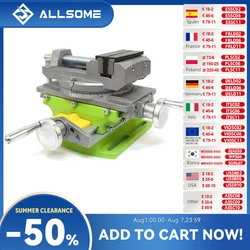 Allsome เครื่องกัดแบบ2 in 1, เครื่องกัดแม่นยำตารางฐานหมุนอลูมิเนียมอัลลอยด์สามารถทำงานได้