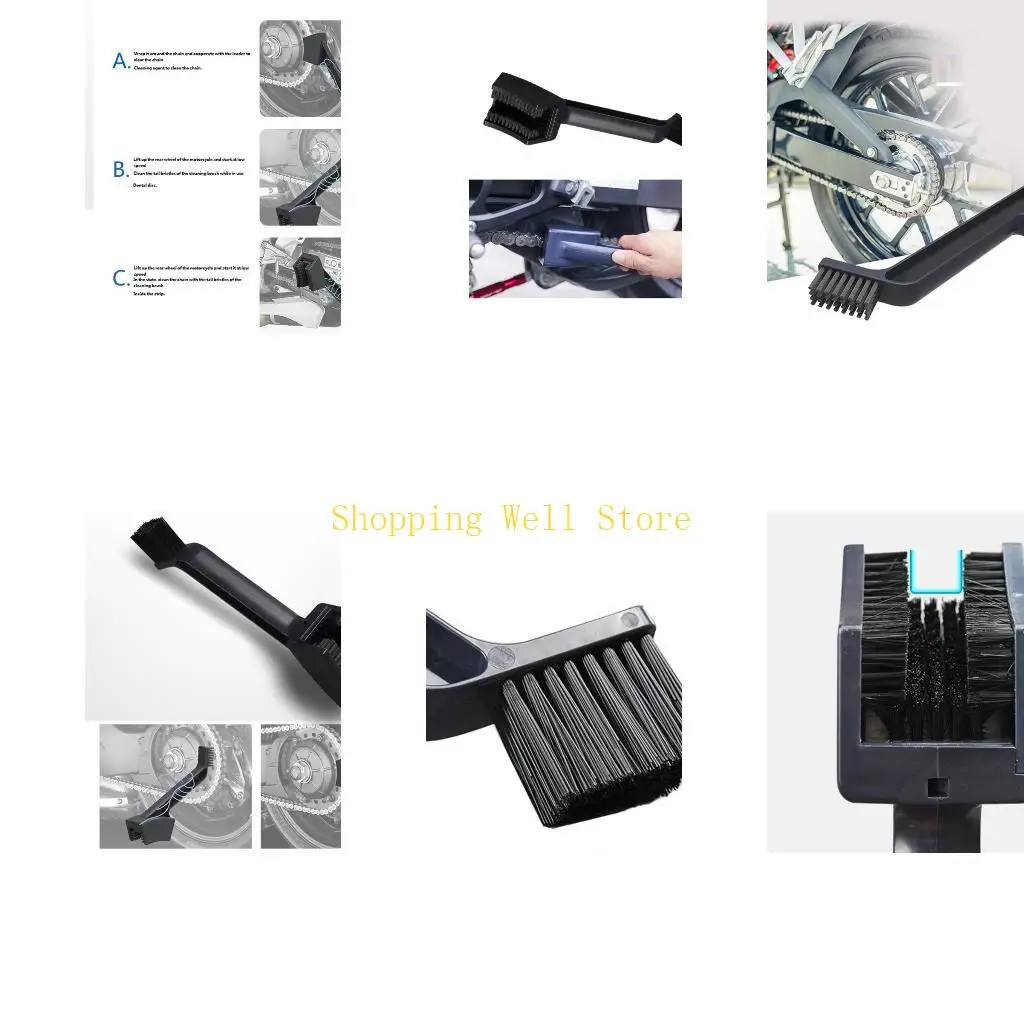KX4B MultiPurpose Chain Brush Chain Cleaning Tool for Motorcycles Bicycles and Mountain Bikes Effective Cleaning Solution