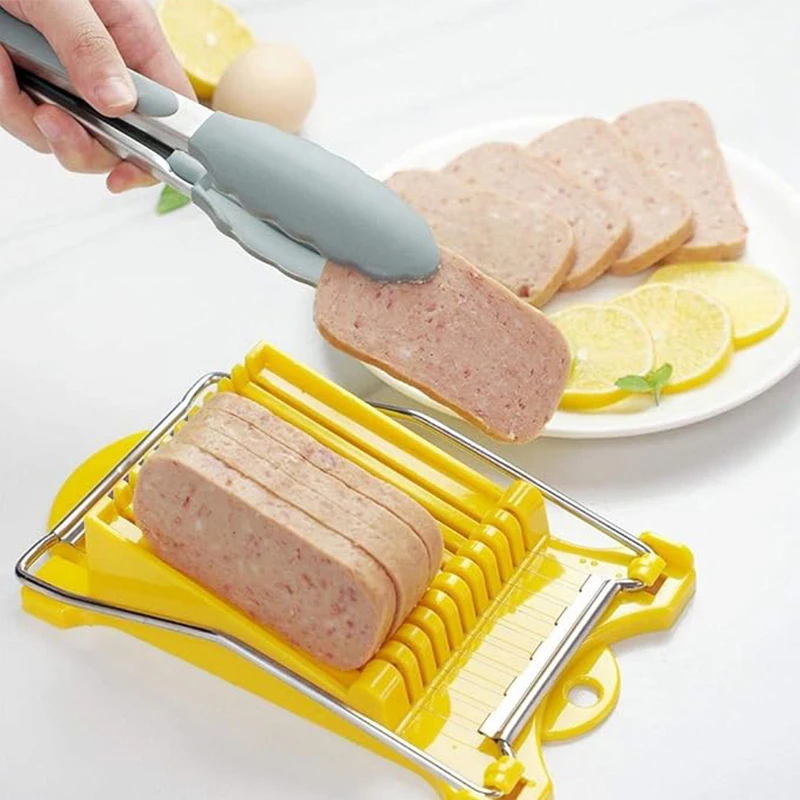 1PC-Stainless Steel Luncheon Meat Ham Banana Slicer Fruit Cutter Egg Divider