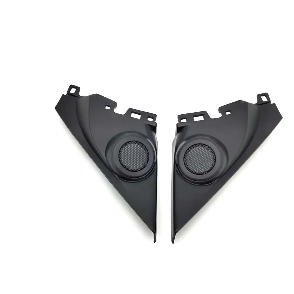 2Pcs Front Door Tweeter Speaker Cover Trim For Honda Civic 10th 2016-2019 Black