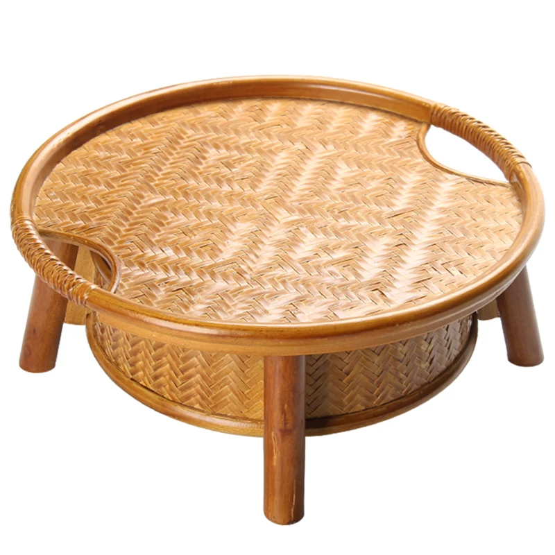 Bamboo tea set storage box tea table household