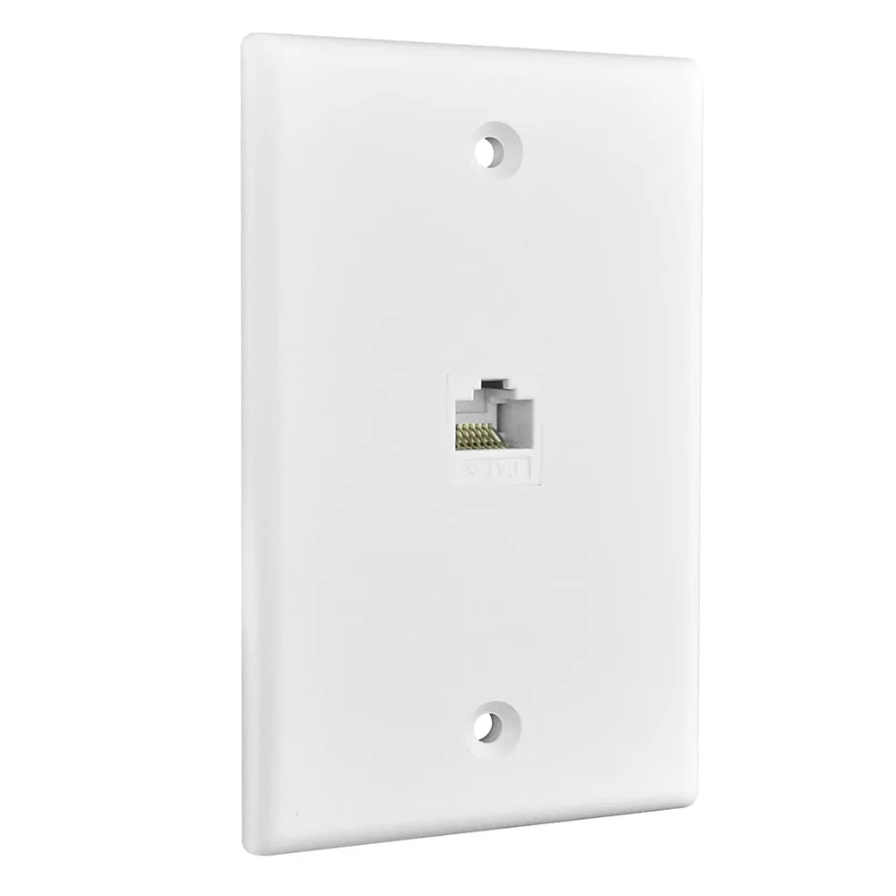 1-Port Ethernet Wall Plate, Keystone Jack Wall Plate With RJ45 Keystone Female To Female Inline Coupler Insert-N35R