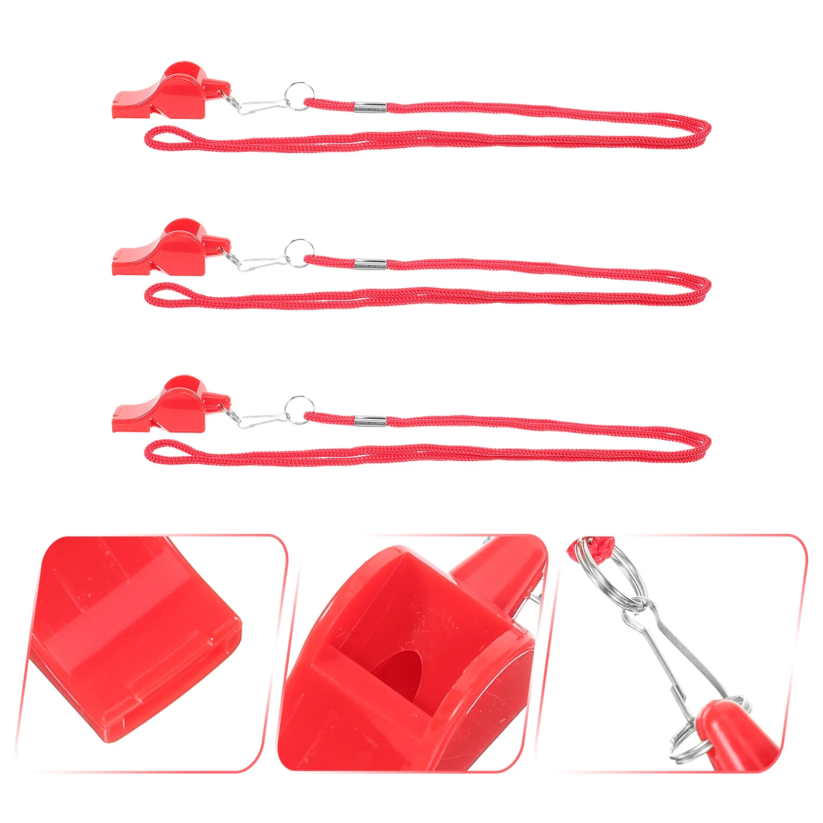 

3pcs Emergency Whistle Small Survival Hiking Portable Loud Whistle Outdoor Sports Keychain Pendant Decor Tool For Travel Pe