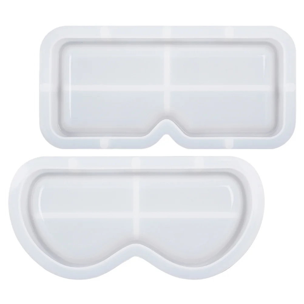 

2pcs Glasses Tray Molds Silicone Diy Epoxy Casting Mold Lightweight For Craft Decor Banquet Table
