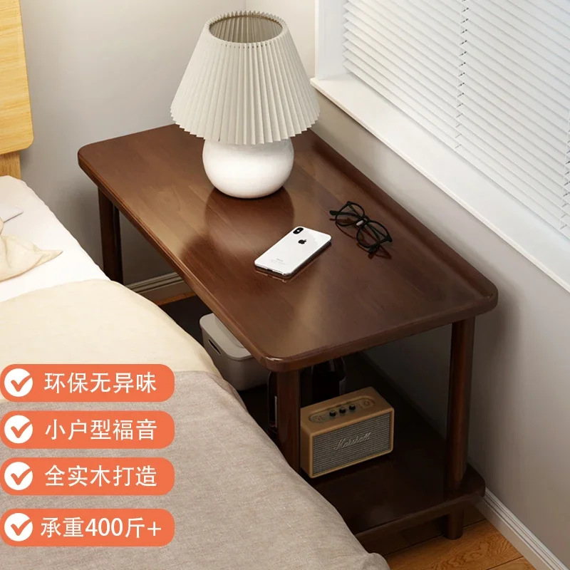 

Stylish and Space-Saving Solid Wood Bedside Table with New Design and Convenient Gap for Bedroom