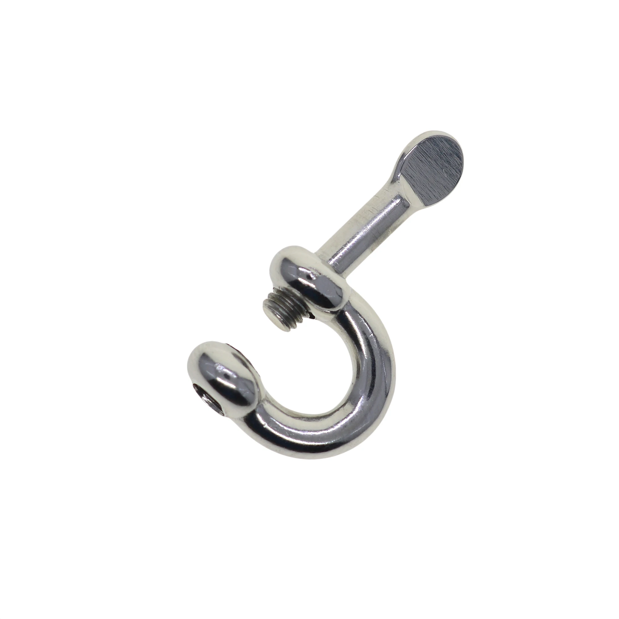 mirror polished super strong small mini 0.3inch stainless steel Screw lock bow U D Shackle Joint Connector FOB KeyChains DIY