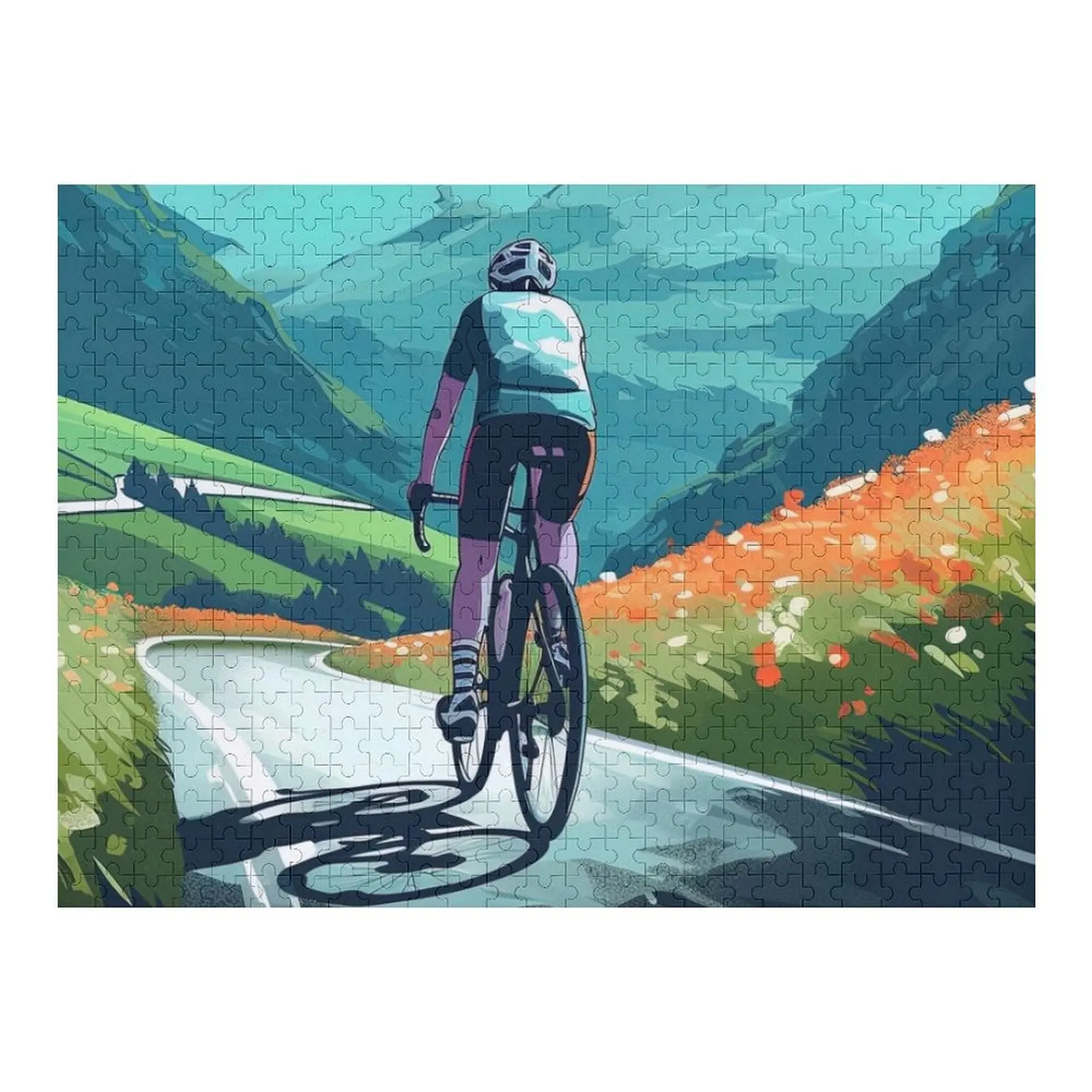 

Пазл для езды на велосипеде произведения искусства, индивидуальное имя, дерево, индивидуальный подарок для детей, головоломка