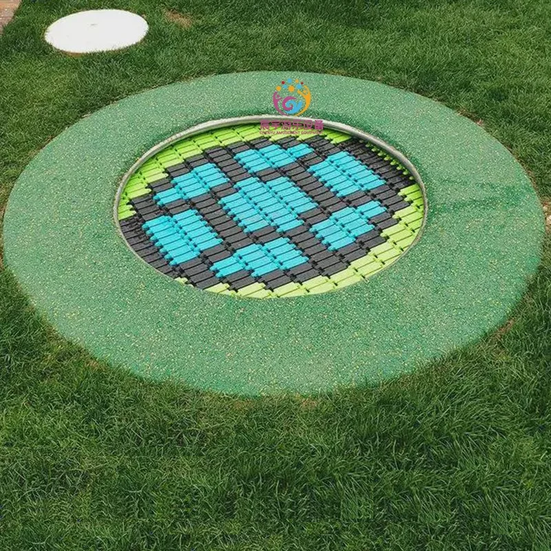 

Outdoor Park 1.6 Meter Kids Underground Trampoline Jumping Play Set for Children