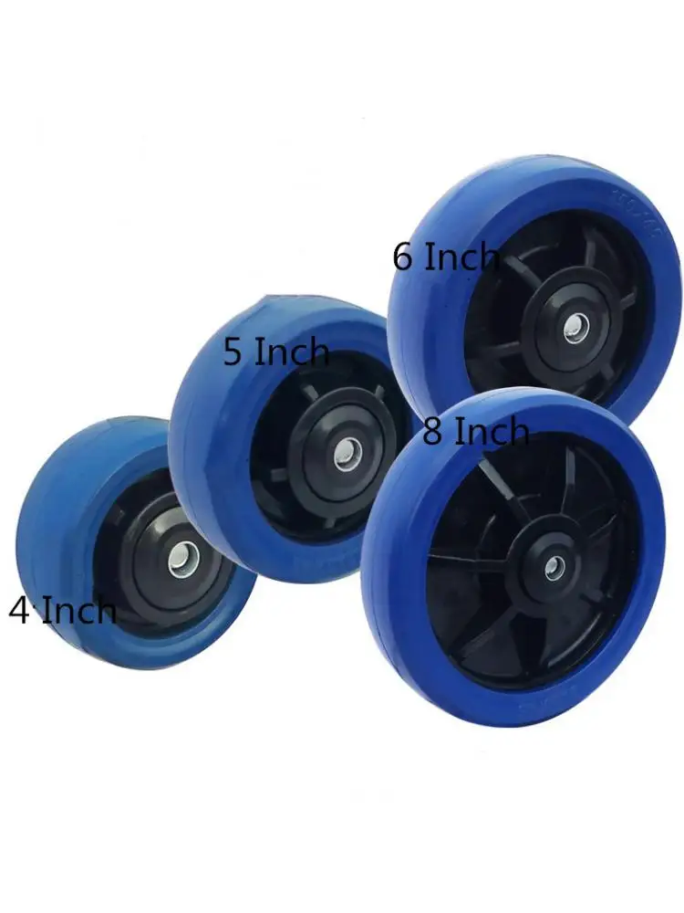 1 Pc Packaging 5 Inch Single Wheel Heavy Duty Rubber Caster Piece Wear Resistant Flat Driver Cart