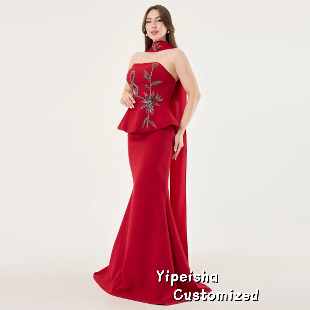 فستان حورية البحر مطرز بالترتر مخصص للحفلات الراقصة على شكل قلب فساتين سهرة طويلة مناسبة مخصصة للمشاهير أنيقة ورائعة