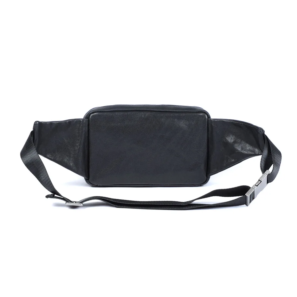 S.WORKER Premium Echtleder Herren-Brusttasche Modische Vollnarbenleder-Umhängetasche für Männer Schultertasche Sling Bag – Detail 10