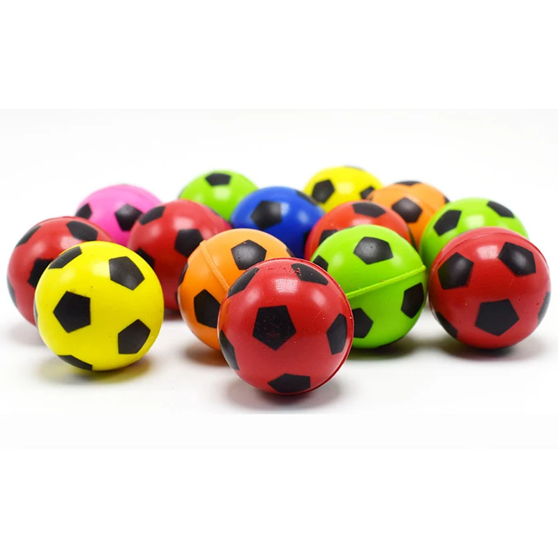 6 Pcs 30mm Color Elastic Small Soccer Modeling Bouncy Ball Simulation Soccer Bouncy Ball Outdoor Parent-child Sports Toys