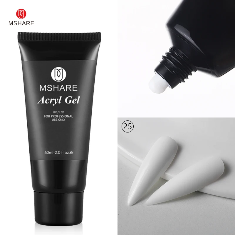 MSHARE Poly Nail Extension Gel TPO Hema Free Milky White Nails 60g Nail Extension Camouflage Quick Building Finger 60ml image 3