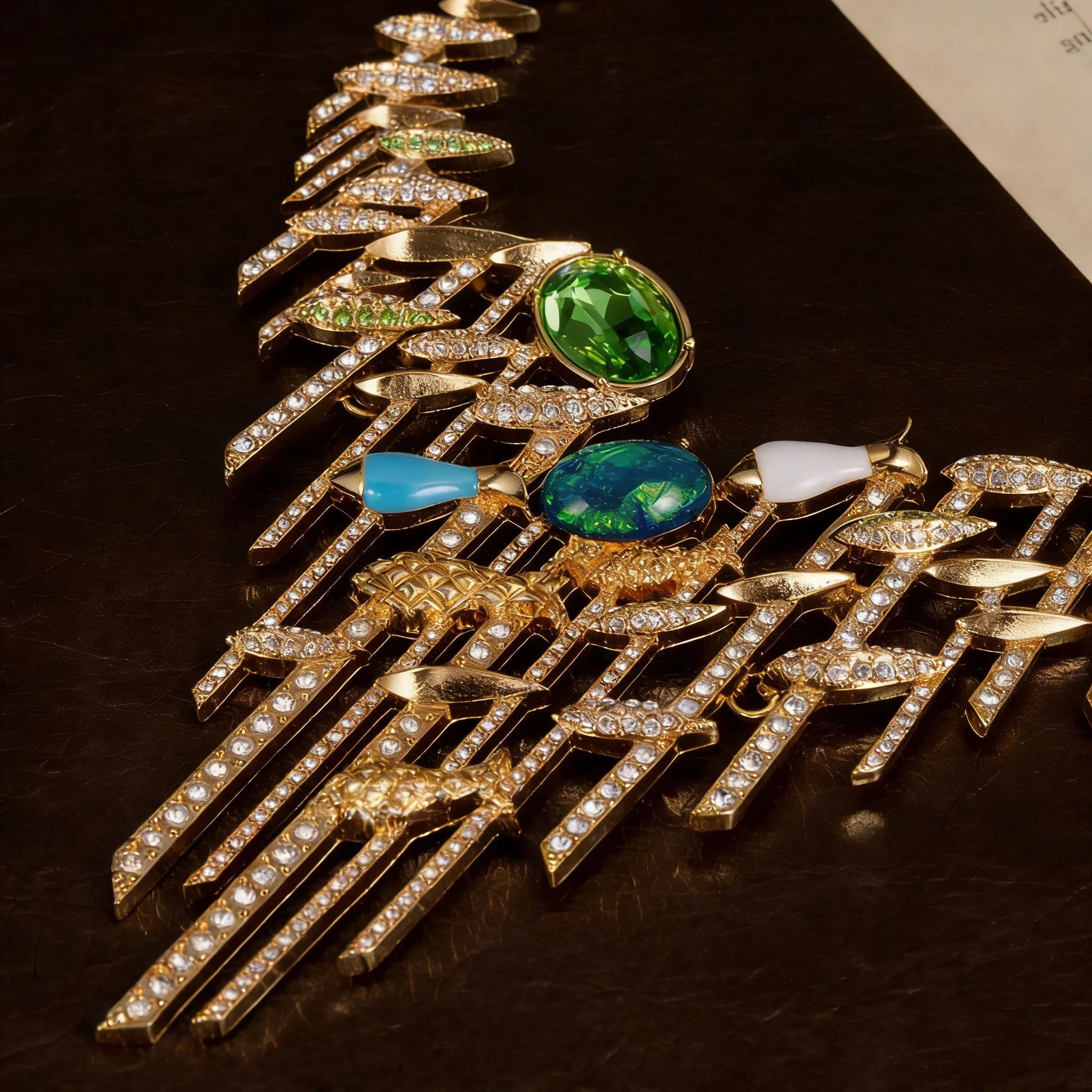 Vintage Irregular Colorful Gemstone Necklace Luxurious Ultra-Sparkling Diamond Unique Collarbone Chain Jewelry Gifts for Women