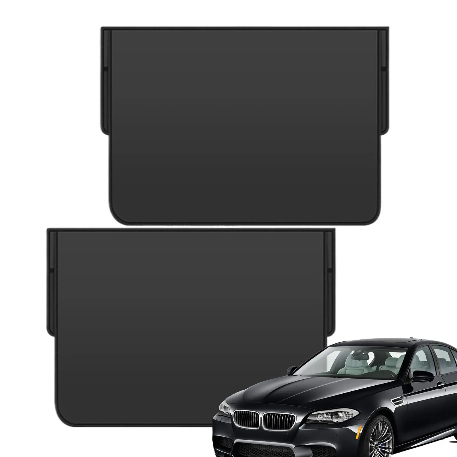 

Car Sun Shade 2 Pieces With Storage Magnetic Black Blinds Side Window Car Shades For Driving Privacy Glare Heat Truck RV Sedan