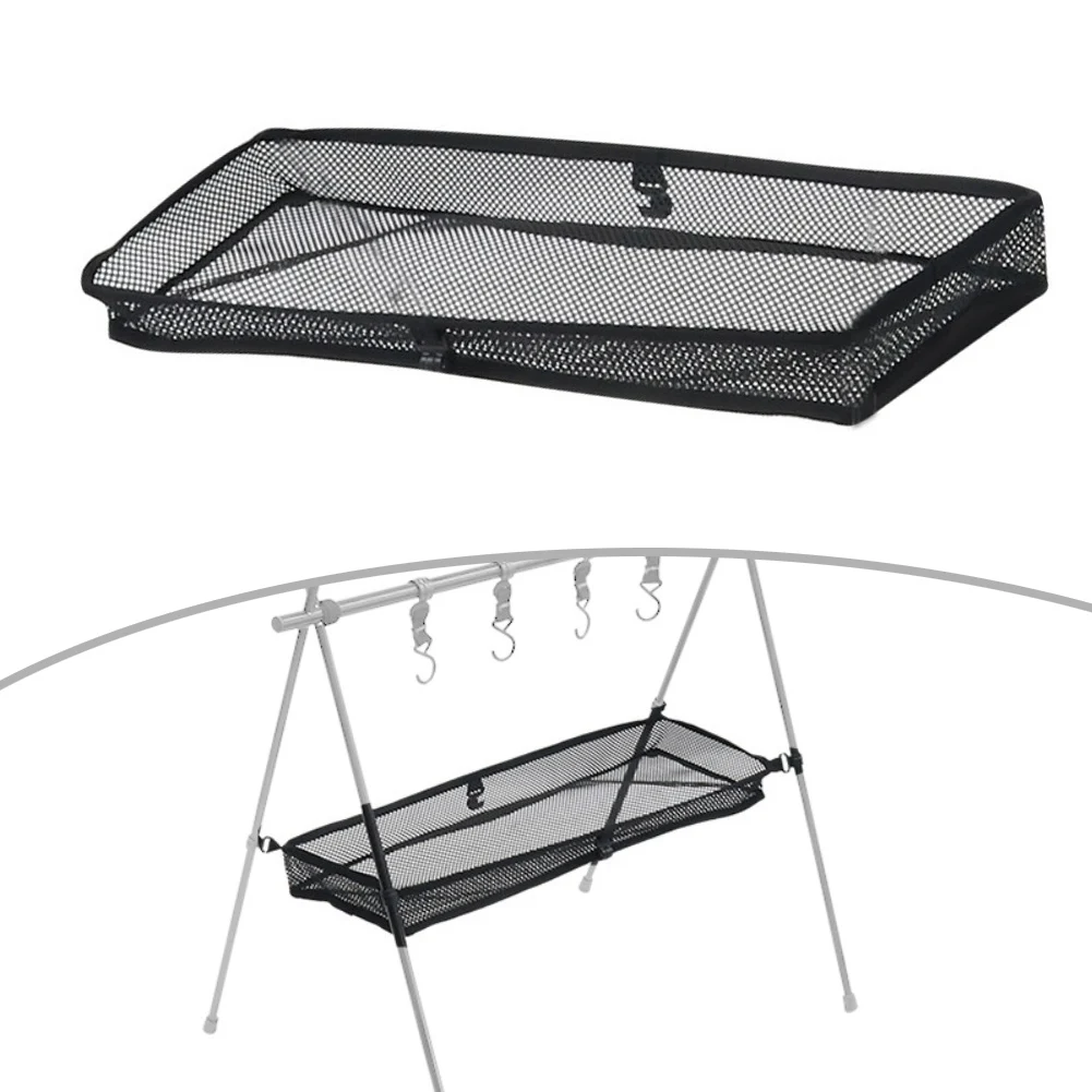 

Уличная стойка для кемпинга, стеллаж для хранения кемпинга, прочная нейлоновая ткань для кемпинга, для использования на открытом воздухе, 60x20x6 см