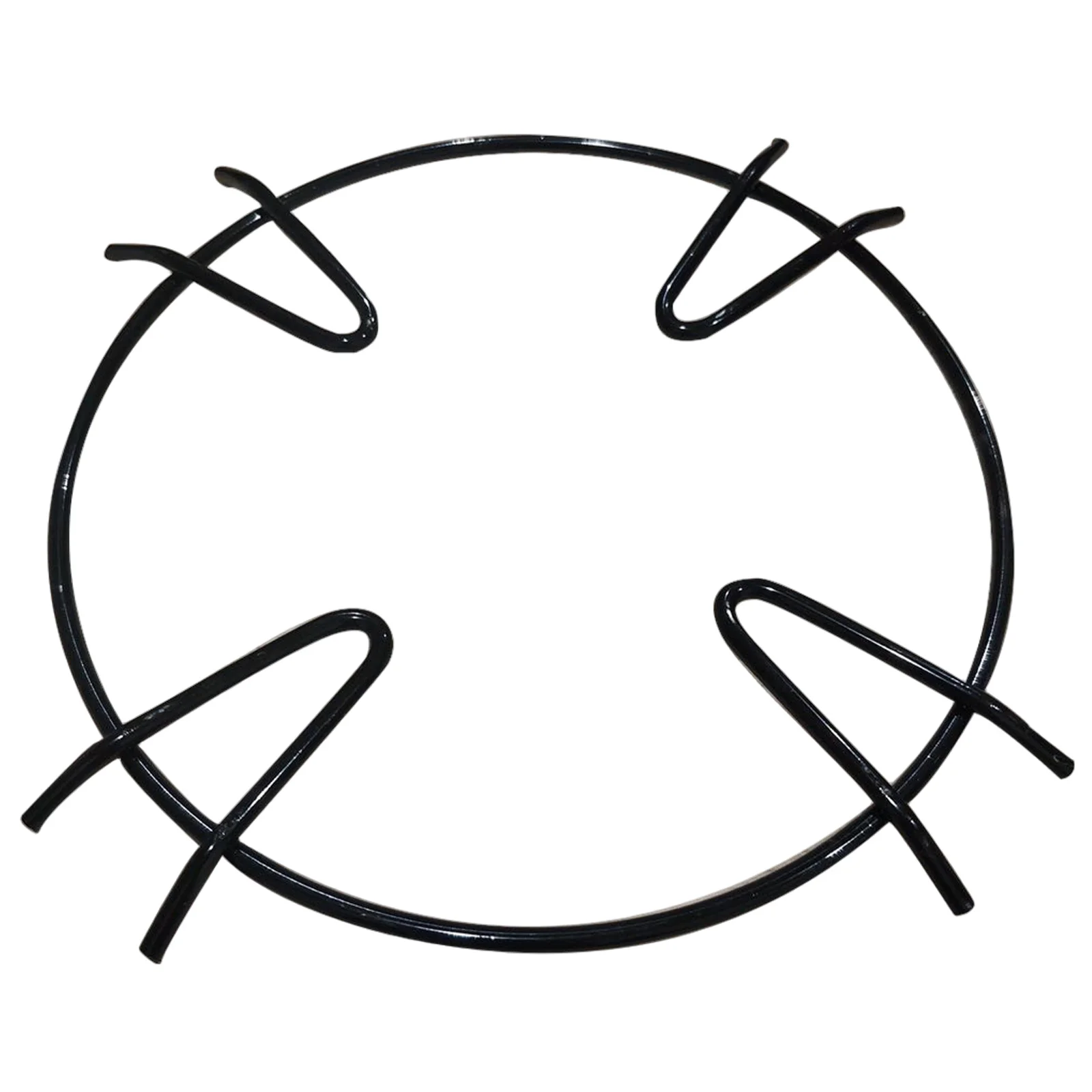 موقد غاز مستدير بأربعة مخالب من الحديد الزهر الأسود غير قابل للانزلاق حامل وعاء الحليب الصغير عموم دعم رف ووك حامل ملحقات الموقد