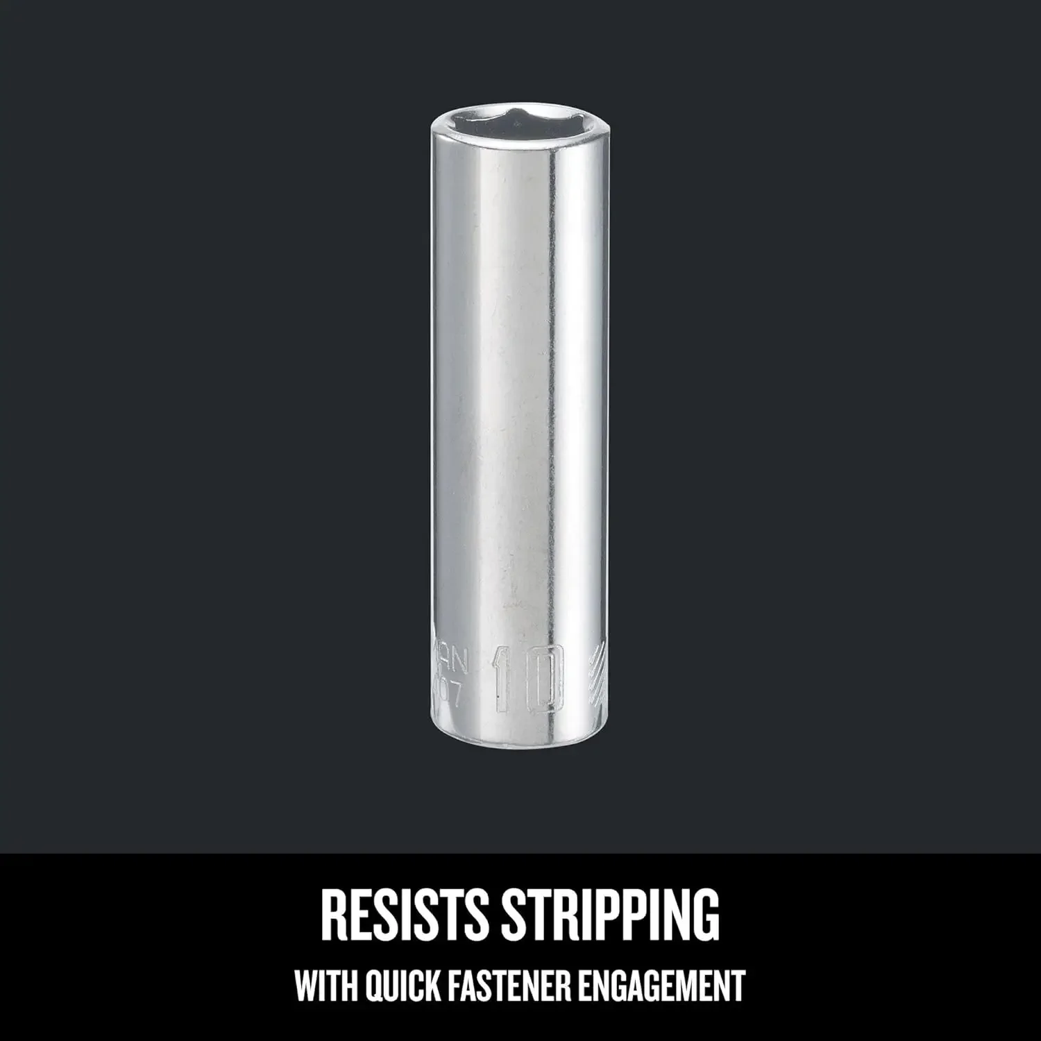 Deep Socket, Metric, 1/4-Inch Drive, 10mm, 6-Point (CMMT44407)