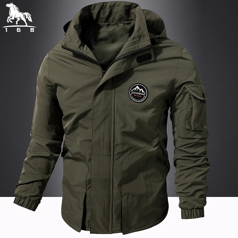 Jacket Mens size M-6XL 7XL 8XL Spring Autumn New solid color thin Men\'s jackets men business Casual coat windbreaker coats 9828