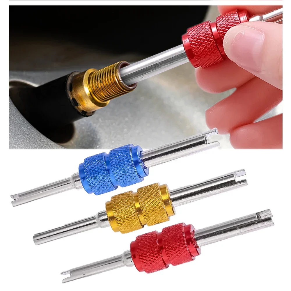 

3PCS Universal Tire Valve Core Stems Remover Screwdriver Auto Truck Bicycle Wheel Repair Tool Dual Use Car Accessories