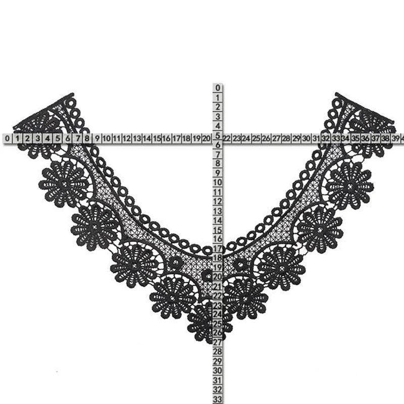 Lace Hollow Embroidered Collar Fake Collar Lace Flower Corsage Embroidered Collar Hollow Three-dimensional Decor Sewing Supplies